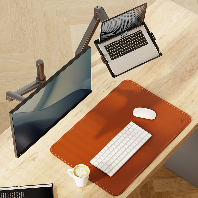 Alberenz® Braccio per Laptop a Molla a Gas - Grigio Scuro