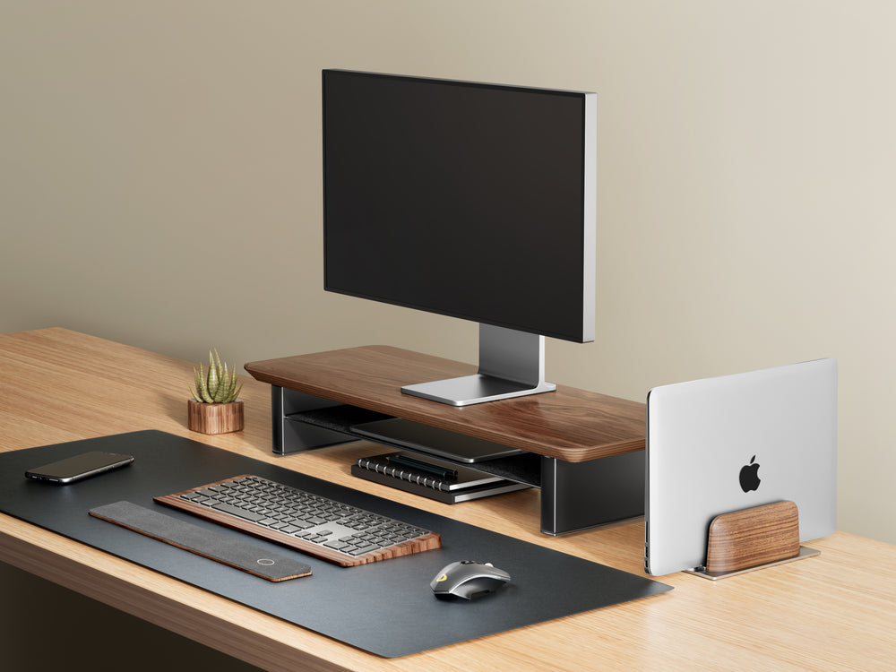 Alberenz® Supporto per monitor in legno di noce - 1 monitor