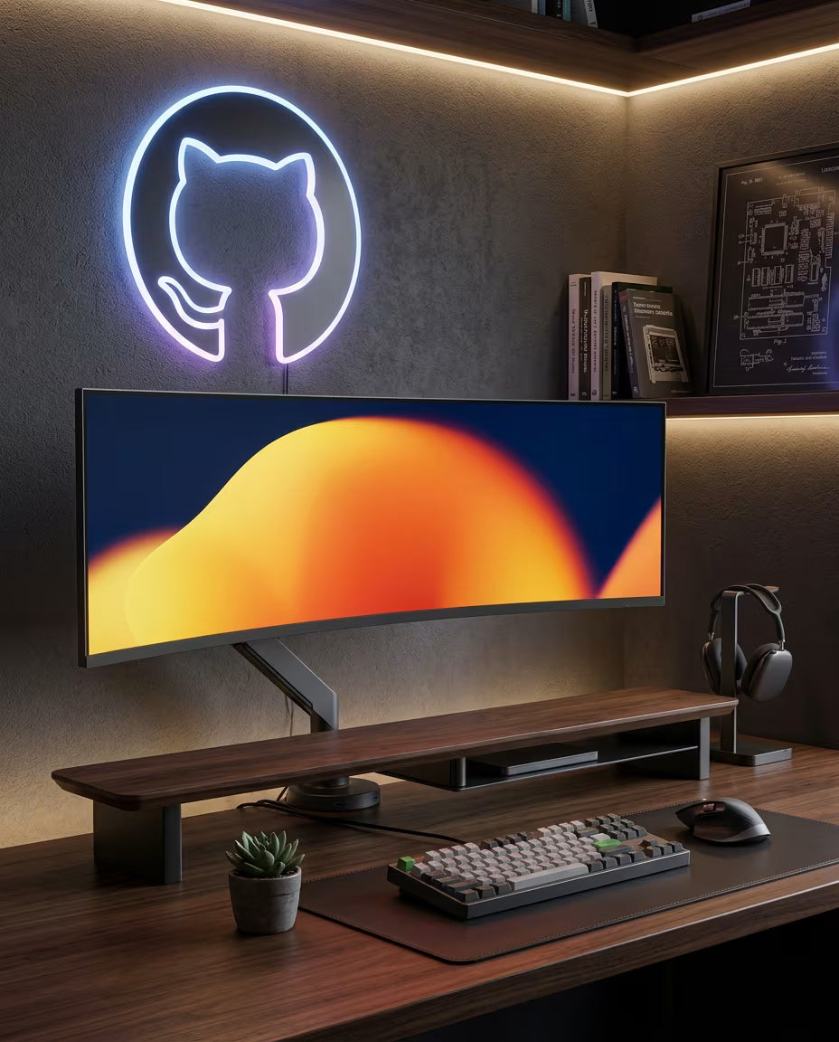 Alberenz® Supporto per monitor in legno di noce - 2 monitor