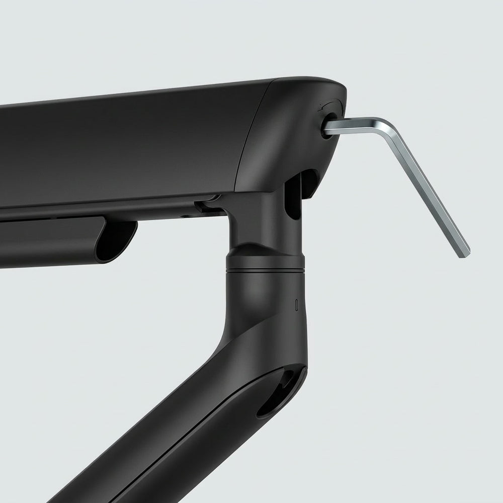 Braccio singolo per monitor Alberenz a molla a gas - Fino a 40 pollici - con USB - Nero