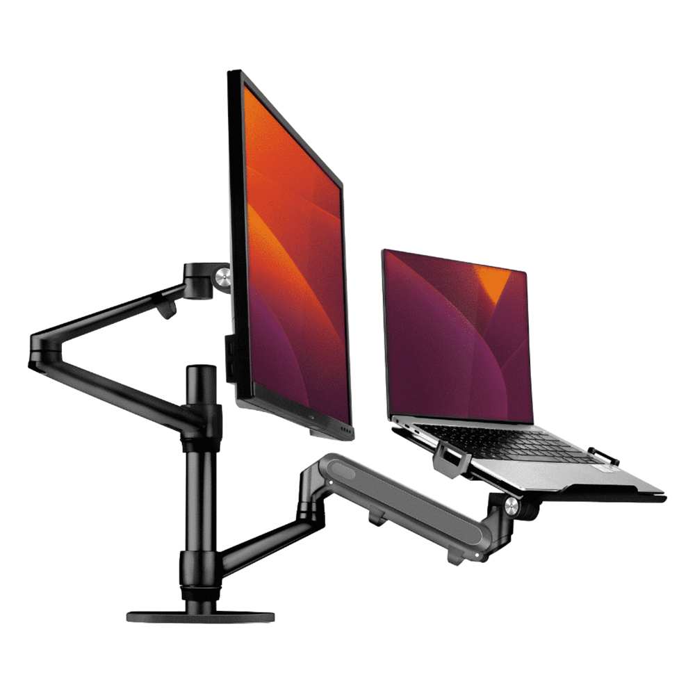 Alberenz® braccio per monitor per laptop con molla a gas nero