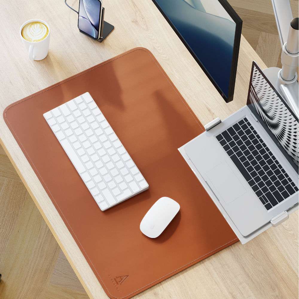 Alberenz® braccio per monitor laptop con molla a gas argento
