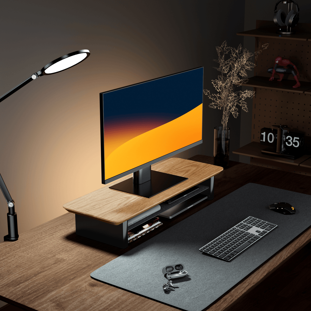 Alberenz® Supporto per monitor in legno di quercia - 1 monitor