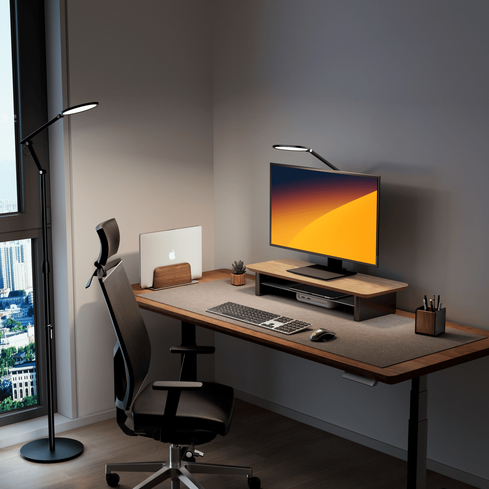 Alberenz® Supporto per monitor in legno di quercia - 1 monitor