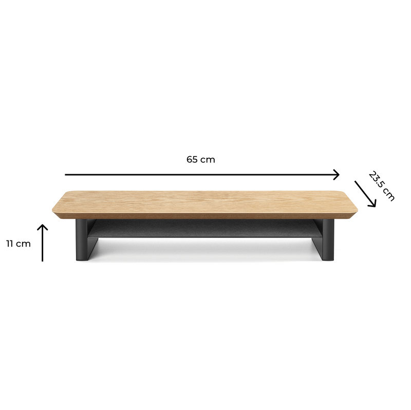 Alberenz® Supporto per monitor in legno di quercia - 1 monitor
