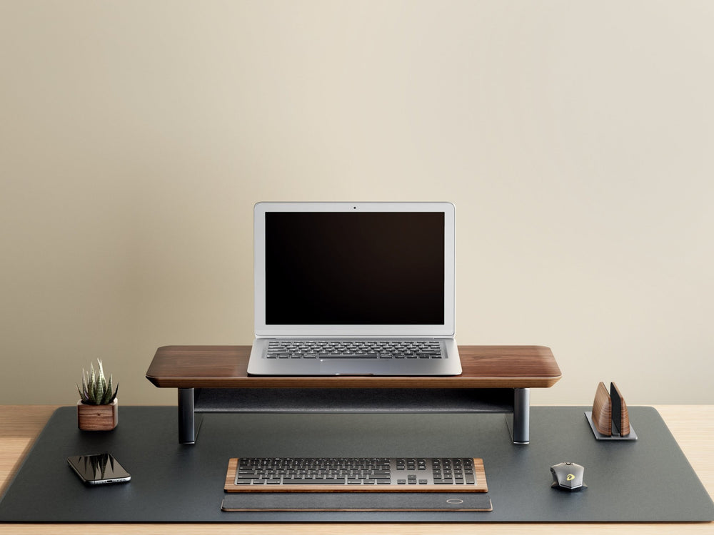 Alberenz® Supporto per monitor in legno di noce - 1 monitor