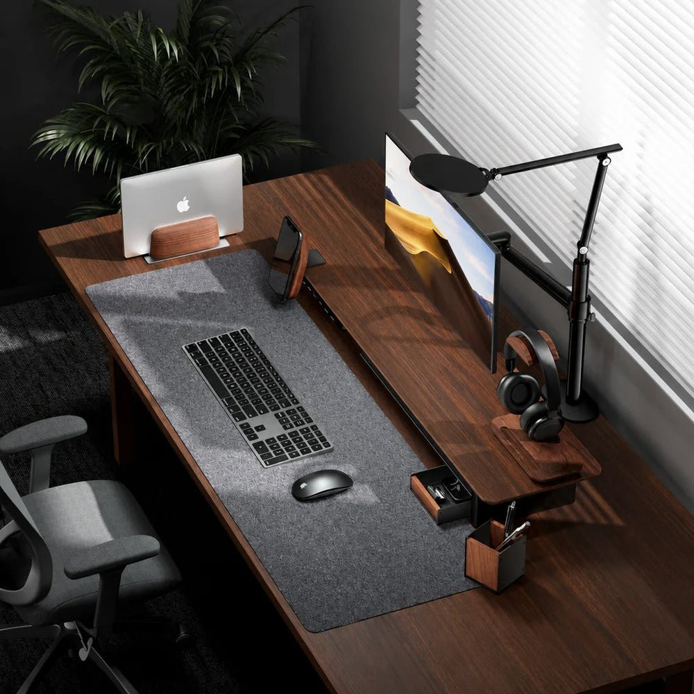 Alberenz® Supporto per monitor in legno di noce - 2 monitor