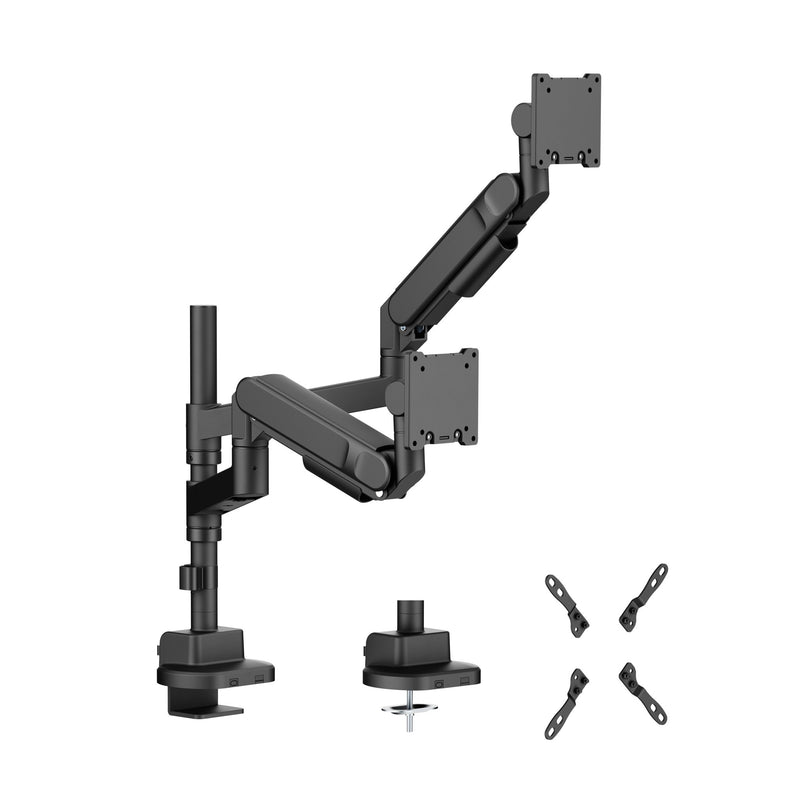 Alberenz® Braccio doppio Heavy Duty a molla a gas (2 schermi fino a 57 pollici)
