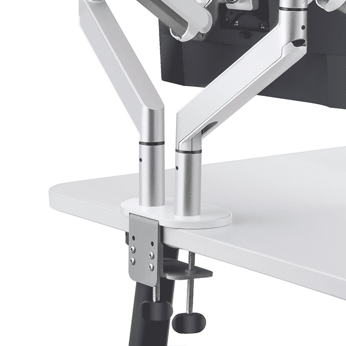 Alberenz® Braccio Doppio per Monitor con Molla a Gas Argento