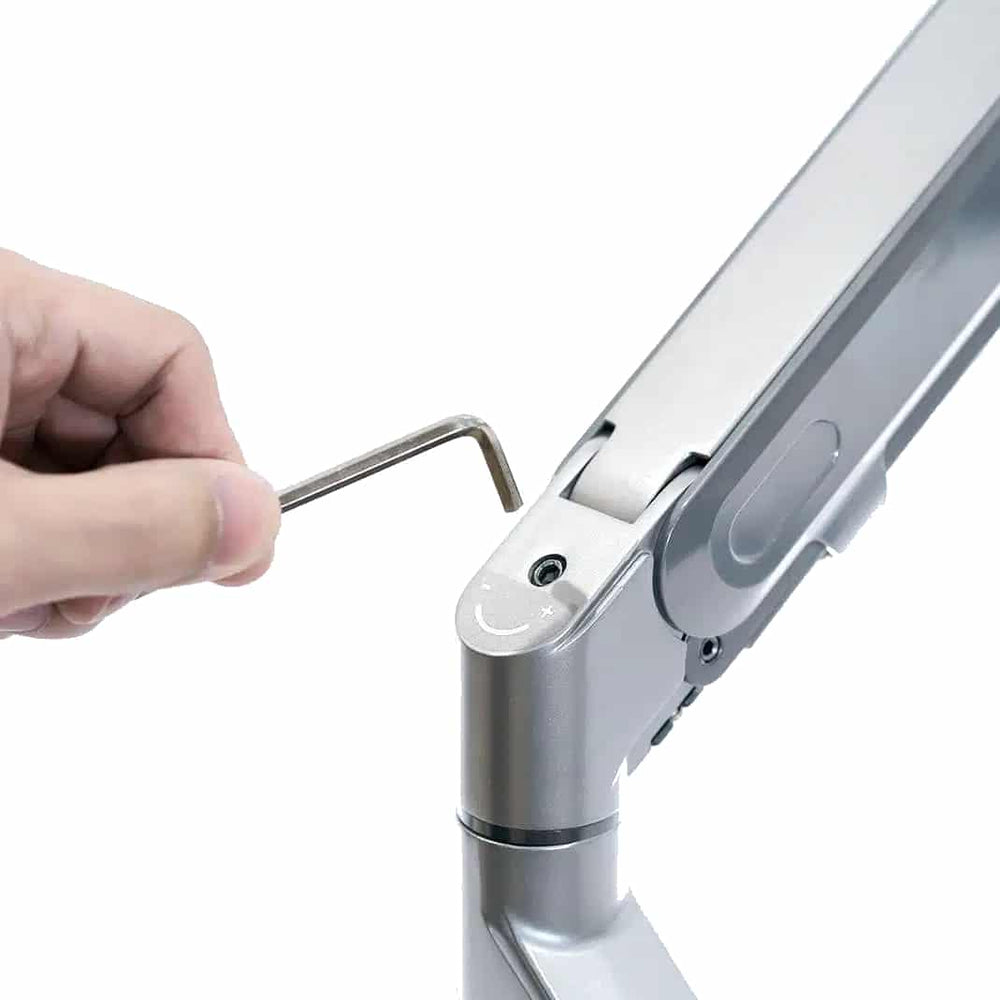 Alberenz® Braccio Doppio per Monitor con Molla a Gas Argento