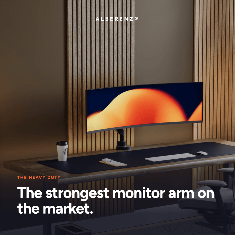 Alberenz® Supporto per monitor a molla a gas resistente (fino a 57 pollici)