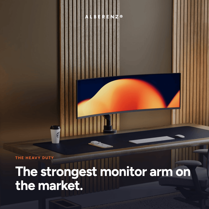 Alberenz® Supporto per monitor a molla a gas resistente (fino a 57 pollici)