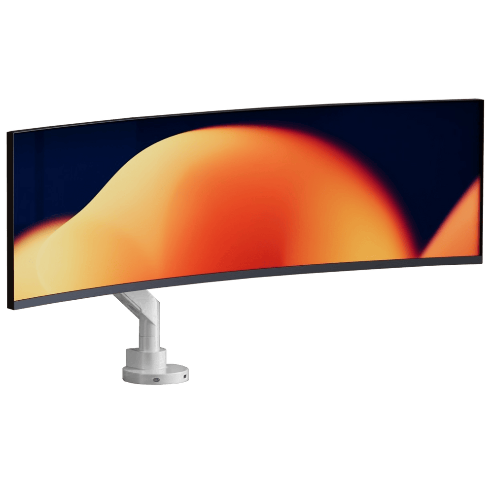 Alberenz® Supporto per monitor a molla a gas resistente bianco (fino a 57 pollici)