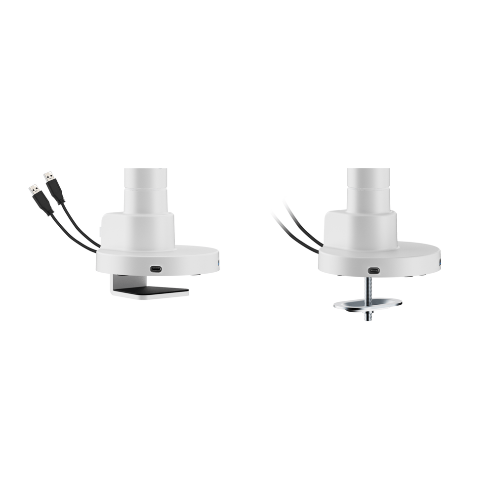 Alberenz® Supporto per monitor a molla a gas resistente bianco (fino a 57 pollici)