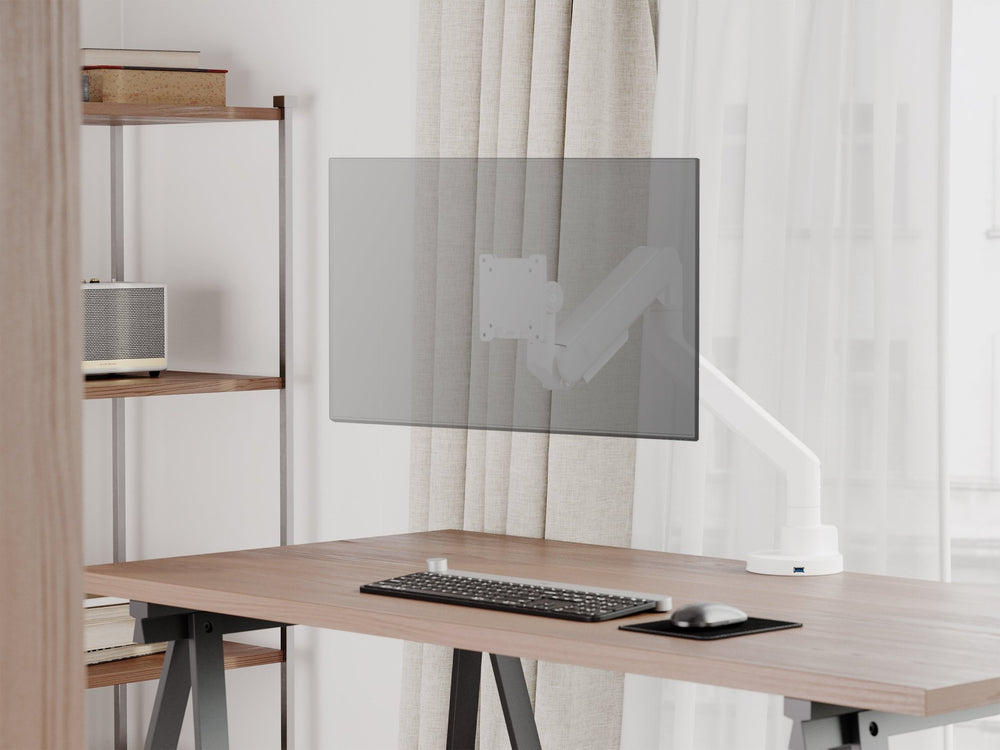 Alberenz® Supporto per monitor a molla a gas resistente bianco (fino a 57 pollici)