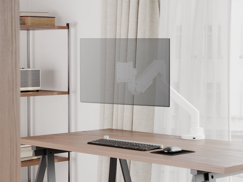 Alberenz® Supporto per monitor a molla a gas resistente bianco (fino a 57 pollici)