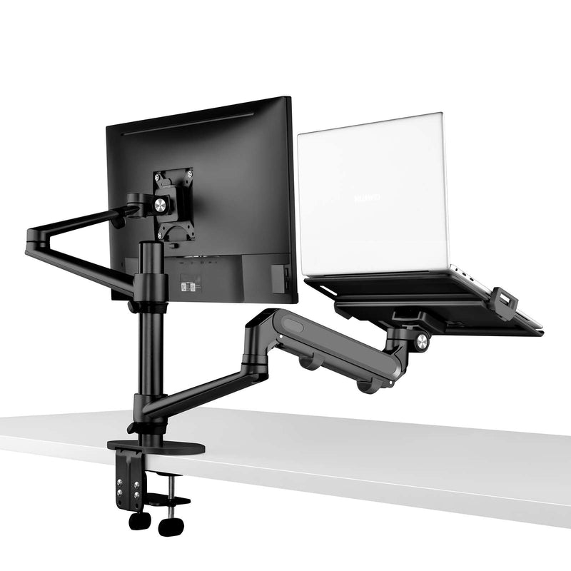 Alberenz® braccio per monitor per laptop con molla a gas nero