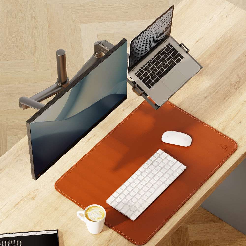 Alberenz® braccio per monitor per laptop con molla a gas nero