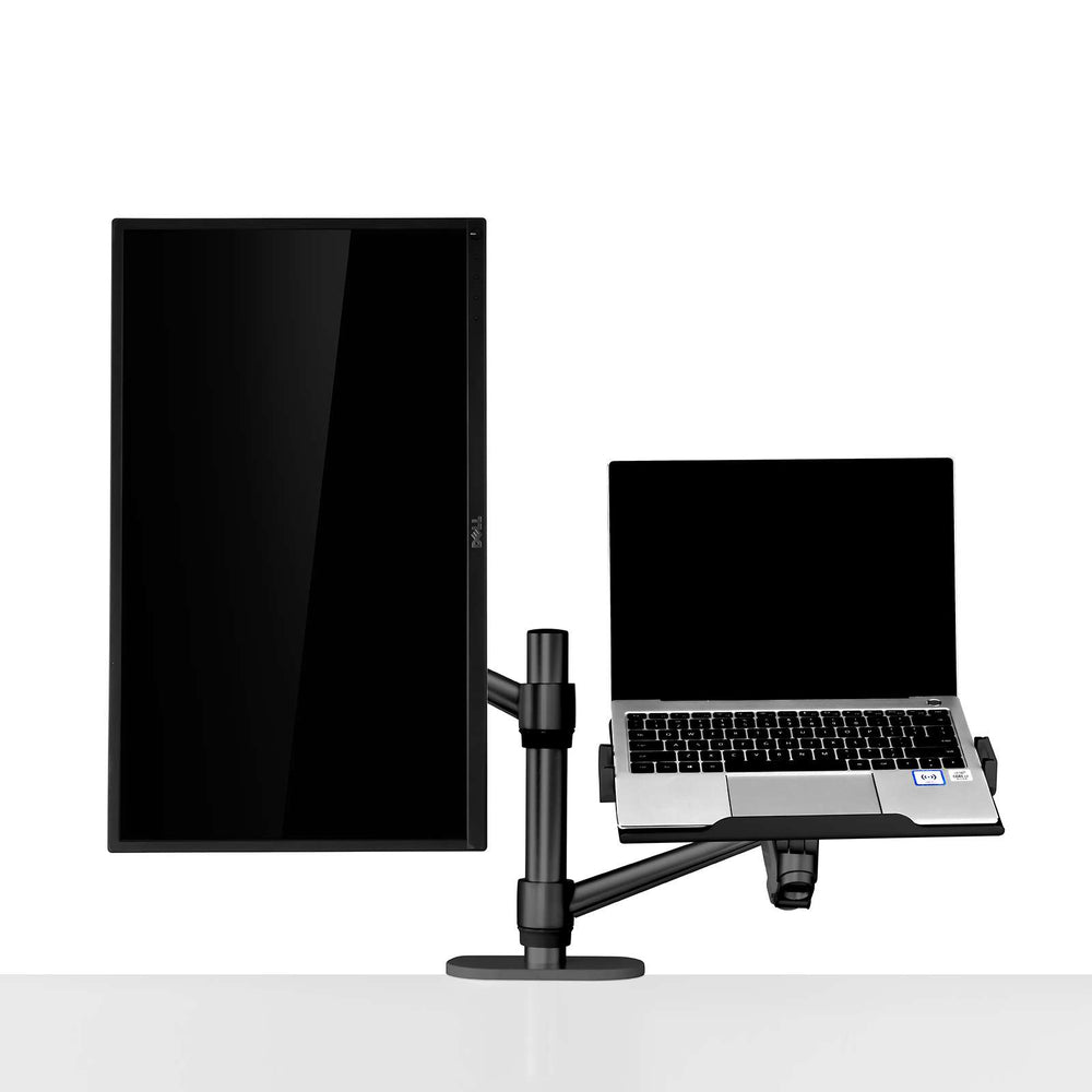 Alberenz® braccio per monitor per laptop con molla a gas nero