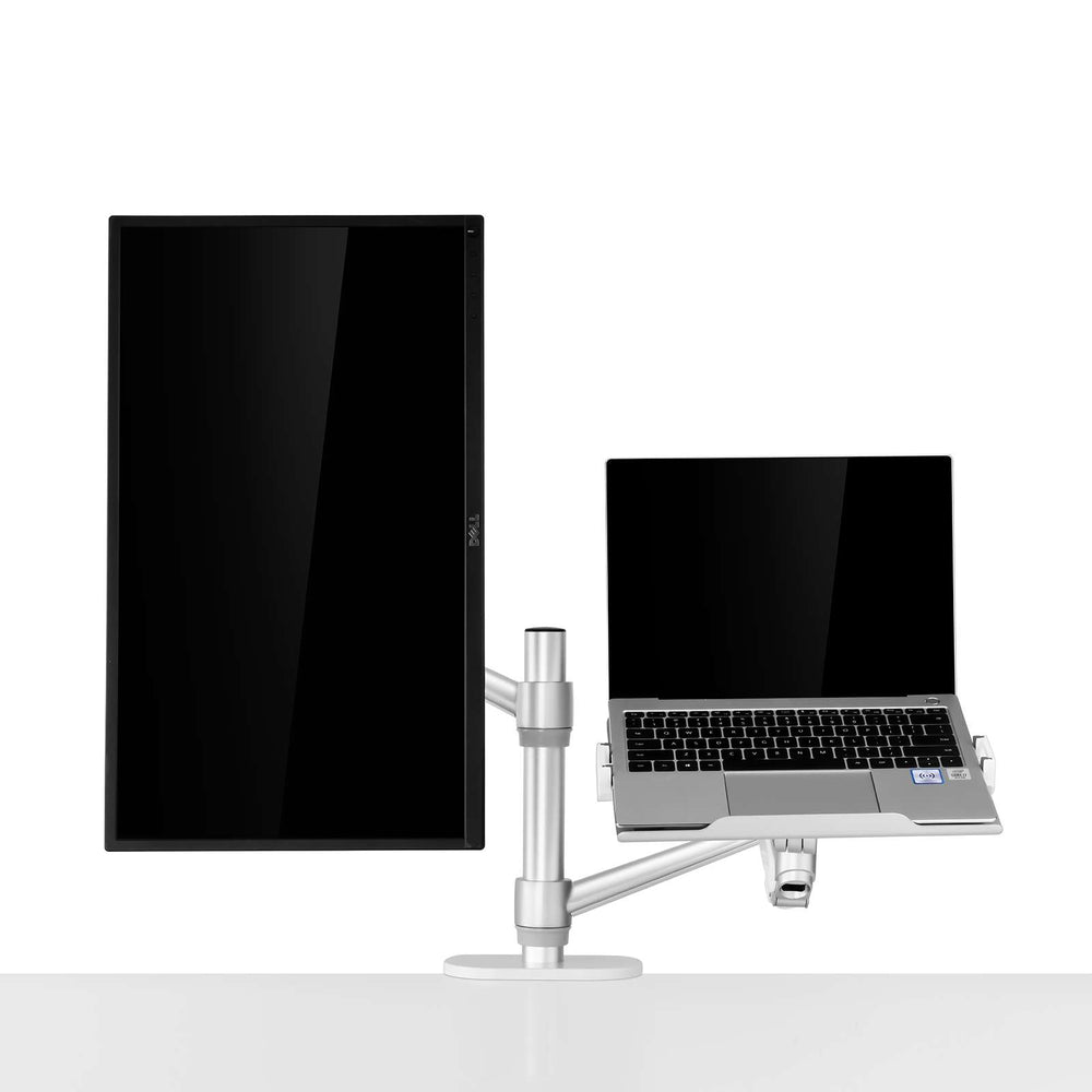 Alberenz® braccio per monitor laptop con molla a gas argento