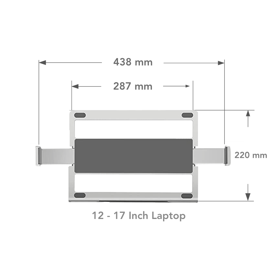 Alberenz® braccio per monitor laptop con molla a gas argento