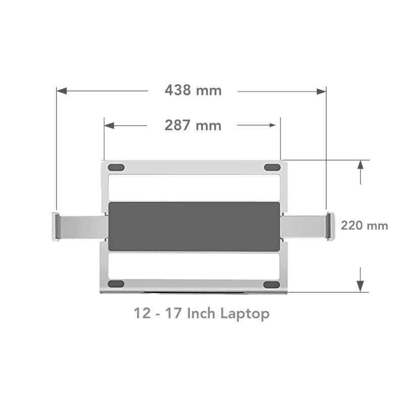 Alberenz® braccio per monitor laptop con molla a gas argento