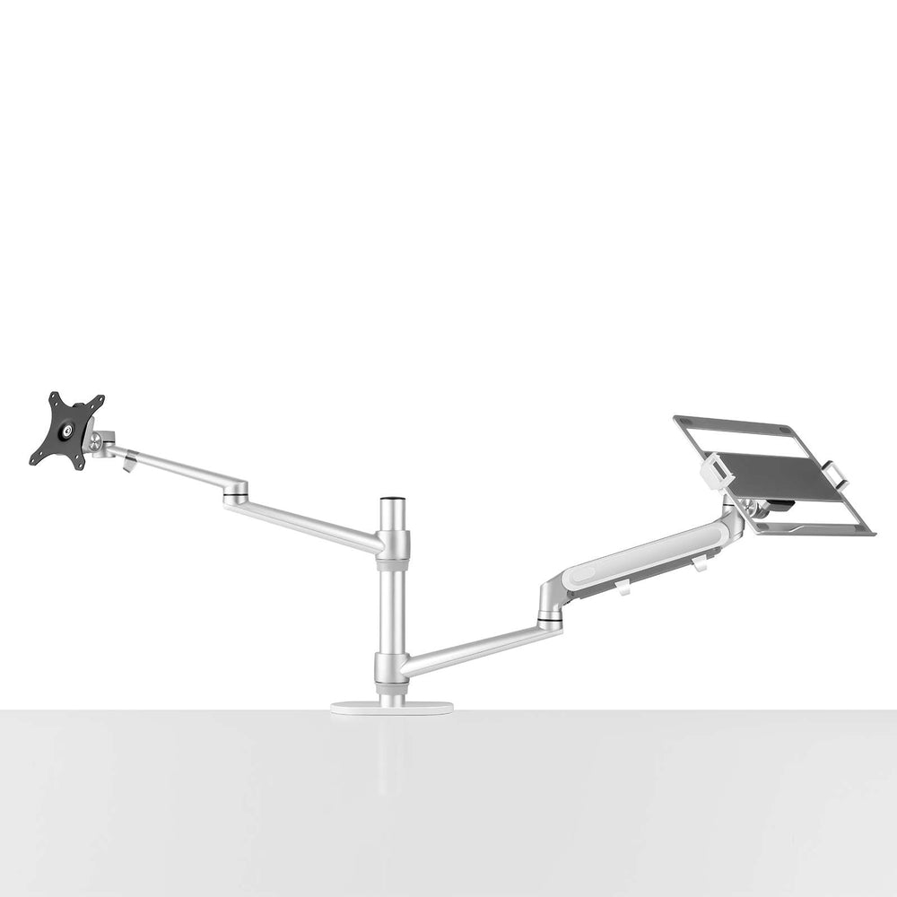 Alberenz® braccio per monitor laptop con molla a gas argento