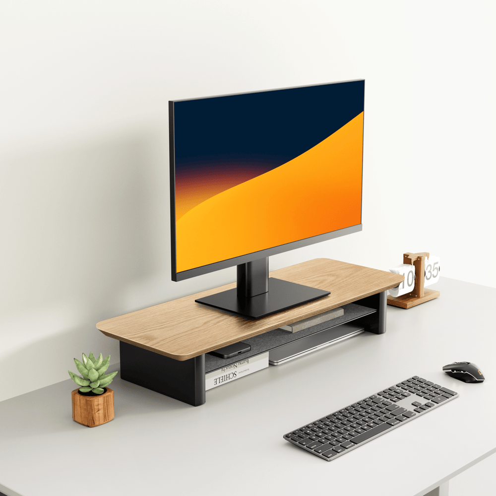 Alberenz® Supporto per monitor in legno di quercia - 1 monitor