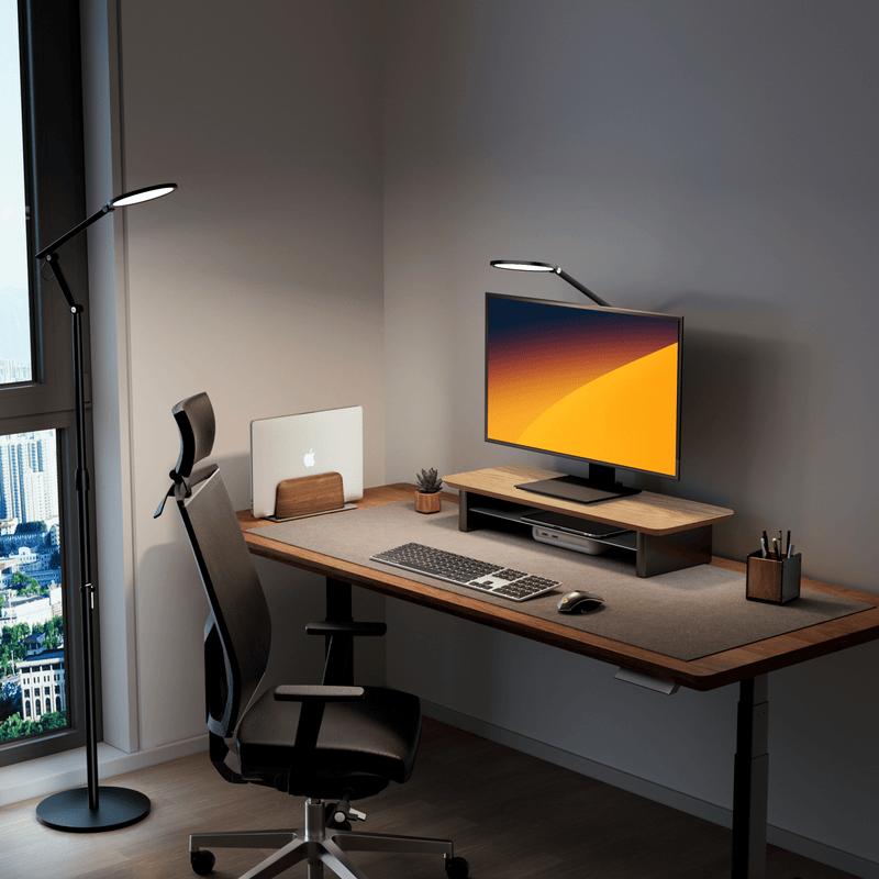 Alberenz® Supporto per monitor in legno di quercia - 1 monitor