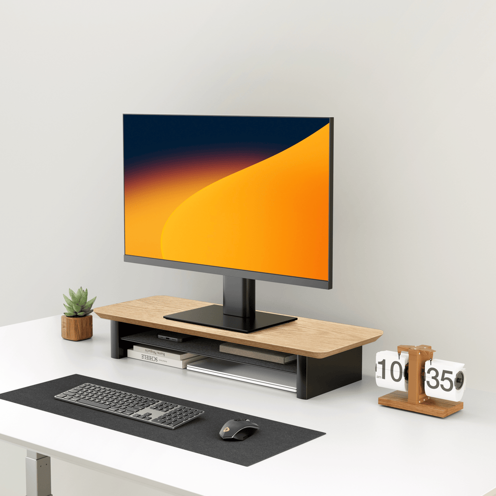 Alberenz® Supporto per monitor in legno di quercia - 1 monitor