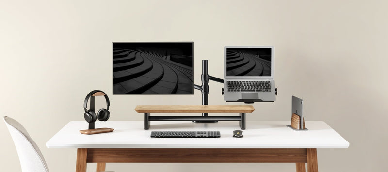 Alberenz® Supporto per monitor in legno di quercia - 1 monitor