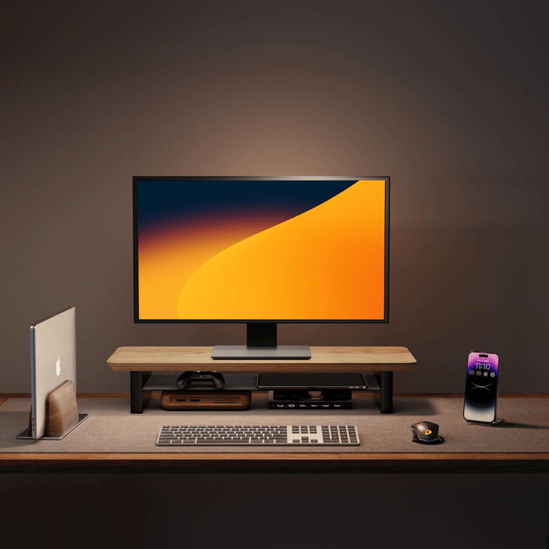 Alberenz® Supporto per monitor in legno di quercia - 1 monitor