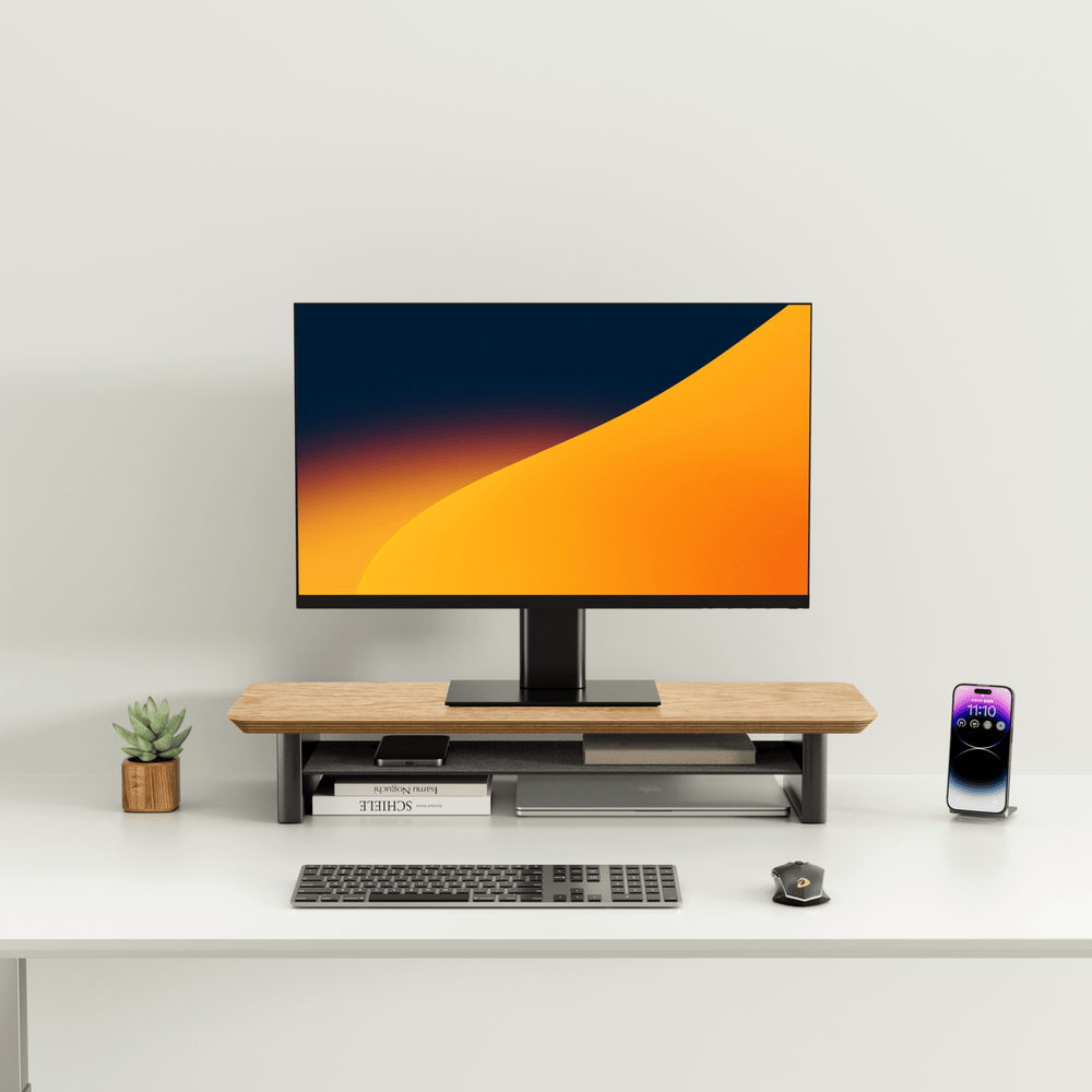 Alberenz® Supporto per monitor in legno di quercia - 1 monitor