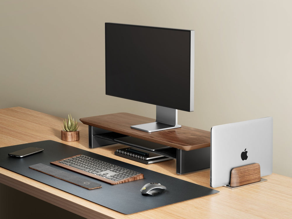 Alberenz® Supporto per monitor in legno di noce - 1 monitor