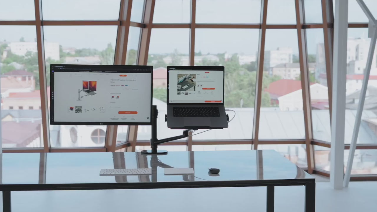 Alberenz® Braccio per Monitor Laptop Nero